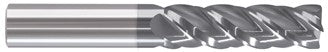 284-000690: 1/2 Dia, 2 LOC, 4 OAL, 4-Flt, .03 Corner Radius Carbide End Mill- Single End, Var. Helix, AlTiCrN, USA