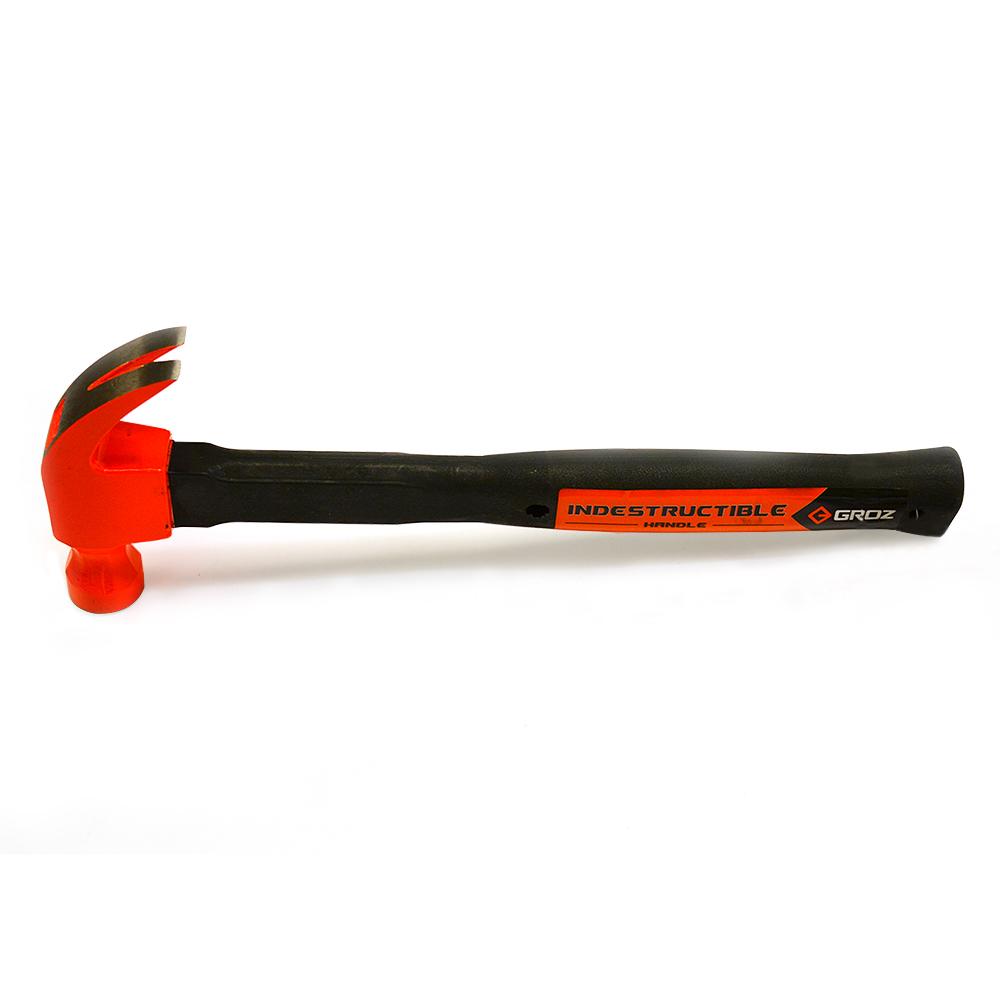 GROZ 34535; 16 oz Steel Claw Hammer, 13 in. Indestructible Handle
