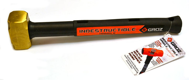 GROZ 34700; 2 lb  Brass Hammer, 12 in. Indestructible Handle