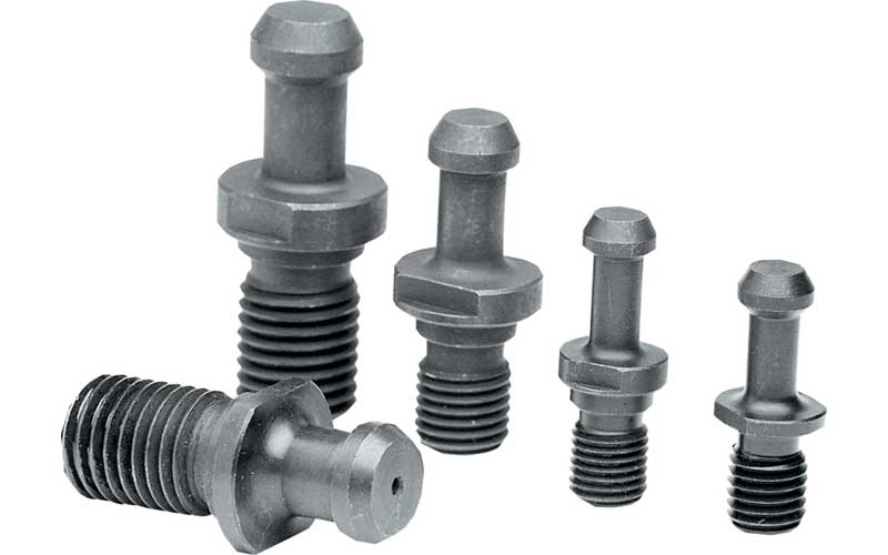 GS-366-094: Standard Pull Stud (Retention Knob) For V-Flange Tooling, CAT50 Taper, 1-8 Thread, 45° Angle
