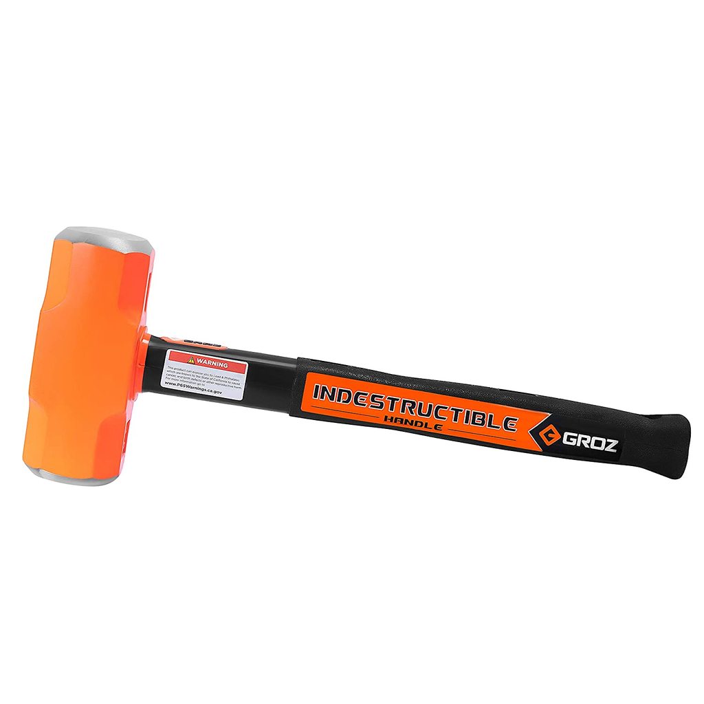 GROZ 34523; 8 lb  Steel Sledge Hammer, 16 in. Indestructible Handle