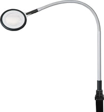 Load image into Gallery viewer, Waldmann 113142M10, RING LED Magnifier Light, 2.8 in. Dia. Lens, 15.7&quot; Gooseneck Arm, 6 Diopter, Clamp
