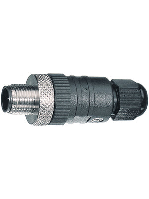 Waldmann 336884010-00597520, Connector, M12 Connector, A-coded, 4 pin, male, For 24V DC