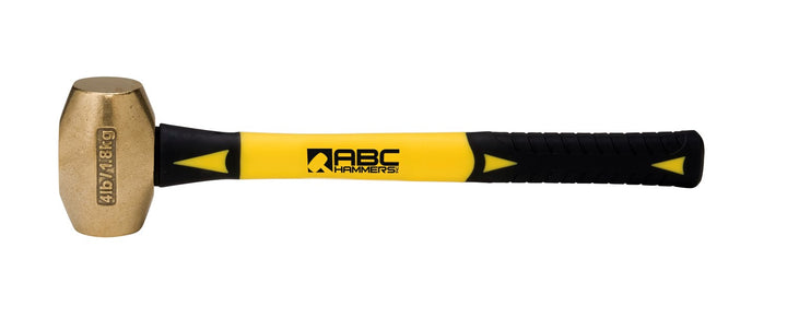 ABC4BF; 4 lb  Brass Hammer, 14 in. Fiberglass Handle