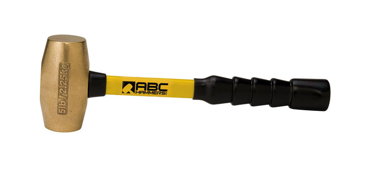 ABC5BFB; 5 lb  Brass Hammer, 12 in. Fiberglass Handle