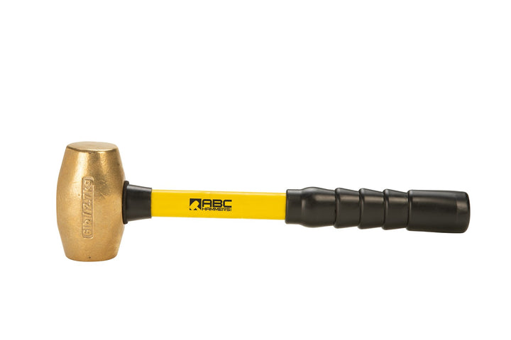 ABC6BFB; 6 lb  Brass Hammer, 13.5 in. Fiberglass Handle