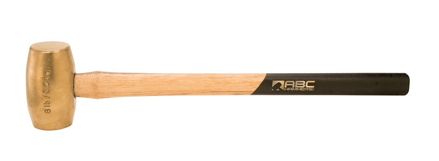 ABC8BWS; 8 lb  Brass Hammer, 24 in. Wood Handle