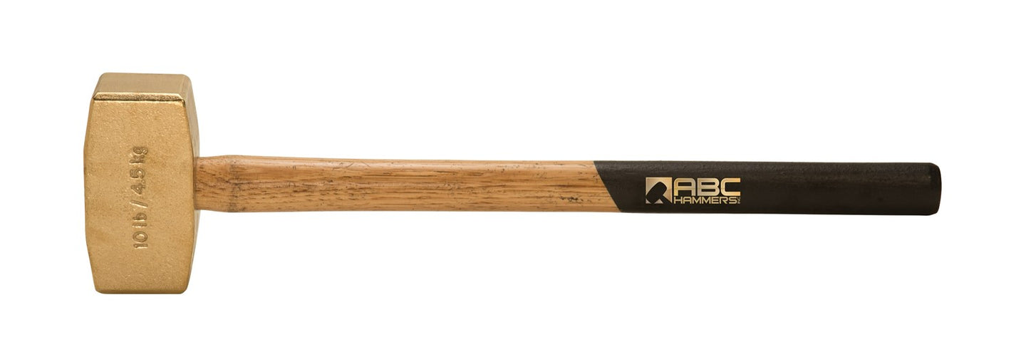 ABC10BWS; 10 lb  Brass Sledge Hammer, 24 in. Wood Handle