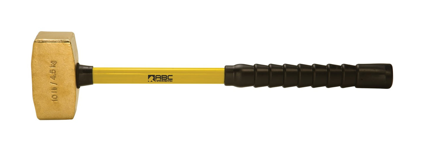 ABC10BFBS; 10 lb  Brass Sledge Hammer, 24 in. Fiberglass Handle