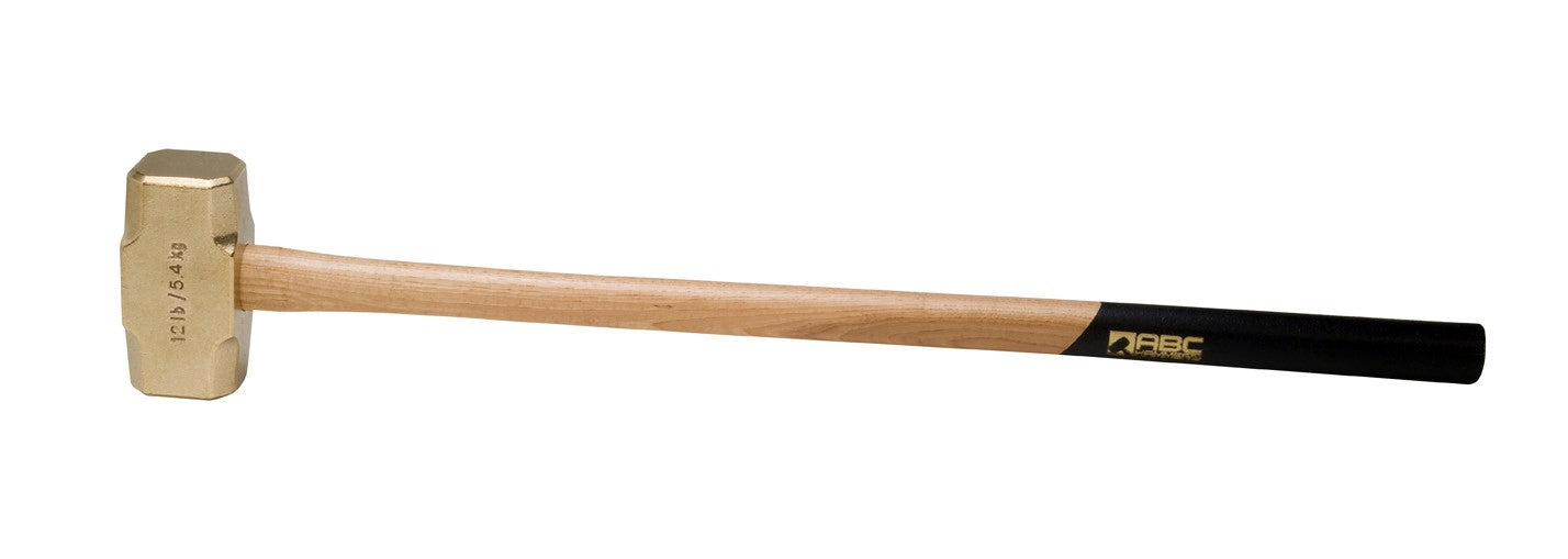 ABC12BW; 12 lb  Brass Sledge Hammer, 32 in. Wood Handle
