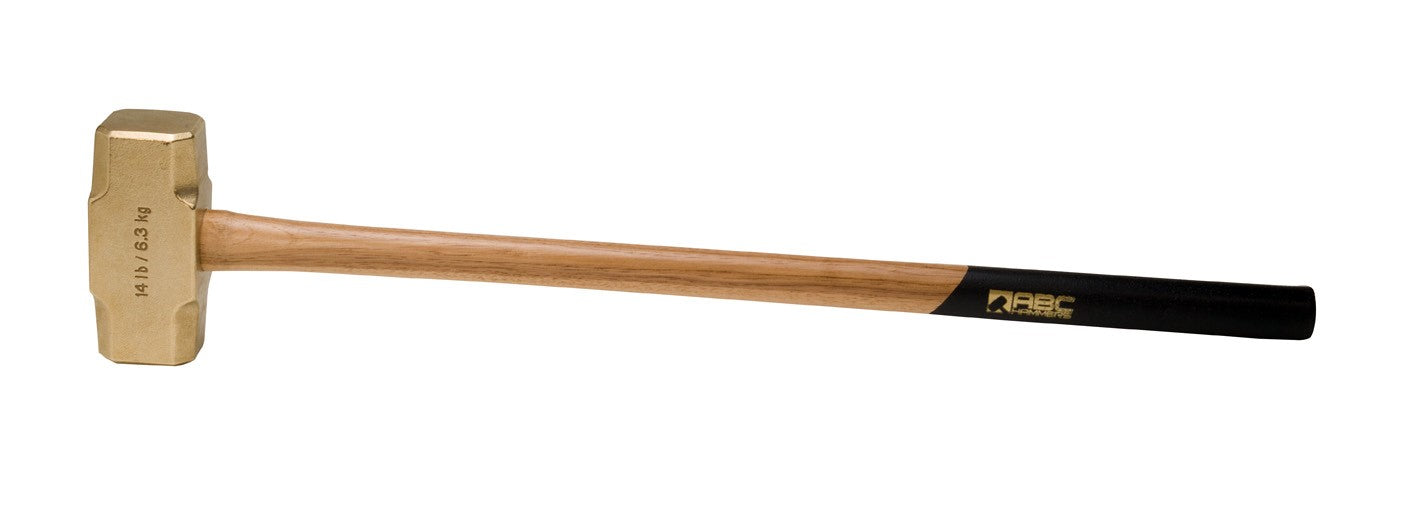 ABC14BW; 14 lb  Brass Sledge Hammer, 32 in. Wood Handle