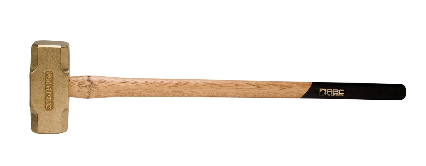 ABC20BW; 20 lb  Brass Sledge Hammer, 32 in. Wood Handle
