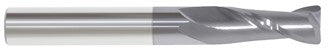 204-602829: 3/8 Dia, 1 LOC, 2-1/2 OAL, 2-Flt, .02 Corner Rad Carbide End Mill- Single End, 30 Deg. Helix, AlTiN, USA