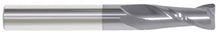 Load image into Gallery viewer, 204-603006: 1/2 Dia, 1 LOC, 3 OAL, 2-Flt, .015 Corner Rad Carbide End Mill- Single End, 30 Deg. Helix, AlTiN, USA
