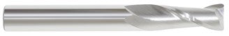 204-603009: 1/2 Dia, 1 LOC, 3 OAL, 2-Flt, .02 Corner Rad Carbide End Mill- Single End, 30 Deg. Helix, Uncoated, USA
