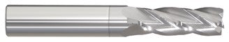 206-021154: 21/64 Dia, 1 LOC, 2-1/2 OAL, 4-Flt,  Carbide Square End Mill- Single End, 30 Deg. Helix, TiCN, USA