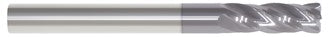 206-602298: 1/8 Dia, 1/2 LOC, 1-1/2 OAL, 4-Flt, .005 Corner Rad Carbide End Mill- Single End, 30 Deg. Helix, AlTiN, USA
