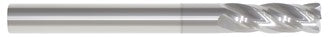 206-602450: 3/16 Dia, 5/8 LOC, 2 OAL, 4-Flt, .045 Corner Rad Carbide End Mill- Single End, 30 Deg. Helix, TiCN, USA