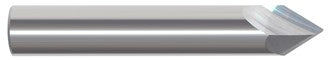 209-062375: 3/8in. Dia., 2-1/2in. Overall Length, 2-Flute, Carbide Chamfer Mill- SE, 60 deg, Uncoated, USA