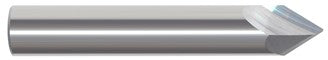 209-062500: 1/2in. Dia., 3in. Overall Length, 2-Flute, Carbide Chamfer Mill- SE, 60 deg, Uncoated, USA