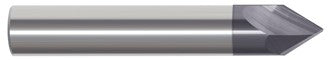 209-062500B: 1/2in. Dia., 3in. Overall Length, 2-Flute, Carbide Chamfer Mill- SE, 60 deg, AlTiN, USA