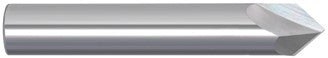 209-082187: 3/16in. Dia., 2in. Overall Length, 2-Flute, Carbide Chamfer Mill- SE, 82 deg, Uncoated, USA
