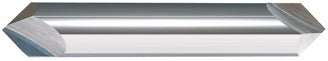 209-292375: 3/8in. Dia., 2-1/2in. Overall Length, 2-Flute, Carbide Chamfer Mill- DE, 90 deg, Uncoated, USA