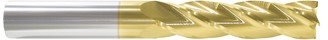 215-001033: 5/16 Dia, 1-1/8 LOC, 3 OAL, 4-Flt,  Carbide Square End Mill- Single End, 30 Deg. Helix, TiN, USA