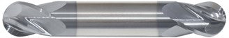 220-031045: 9/64 Dia, 9/32 LOC, 2 OAL, 4-Flt,  Carbide Ball End Mill- Single End, 30 Deg. Helix, AlTiN, USA
