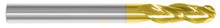 Load image into Gallery viewer, 222-001251: 3/4 Dia, 1-1/2 LOC, 4 OAL, 3-Flt,  Carbide Ball End Mill- Single End, 30 Deg. Helix, TiN, USA
