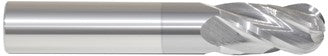 223-001067: 9/32 Dia, 3/4 LOC, 2-1/2 OAL, 4-Flt,  Carbide Ball End Mill- Single End, 30 Deg. Helix, TiCN, USA
