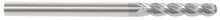 Load image into Gallery viewer, 229-001052: 7/16 Dia, 3 LOC, 6 OAL, 4-Flt,  Carbide Ball End Mill- Single End, 30 Deg. Helix, TiCN, USA
