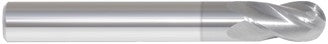 242-001096: 11/32 Dia, 9/16 LOC, 2-1/2 OAL, 4-Flt,  Carbide Ball End Mill- Double End, 30 Deg. Helix, TiCN, USA