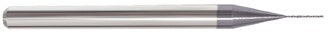 251-002122B: .0625 Dia, 1 LOC, 2-1/2 OAL, 4-Flt,  Carbide Ball End Mill- Single End, 30 Deg. Helix, AlTiN, USA