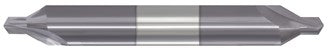 300-001009B: #7 Carbide Center Drill (Combo Drill/Countersink)- 60 deg, 5/8 Shank,  3-1/4 OAL, AlTiN, USA