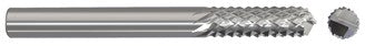 783-001020: 1/8 in. Dia., 3/8 in. Length Of Cut, 1-1/2 in. Overall Length Carbide Router Mill; Diamond Cut, Style D- Drill Point, BRIGHT, USA